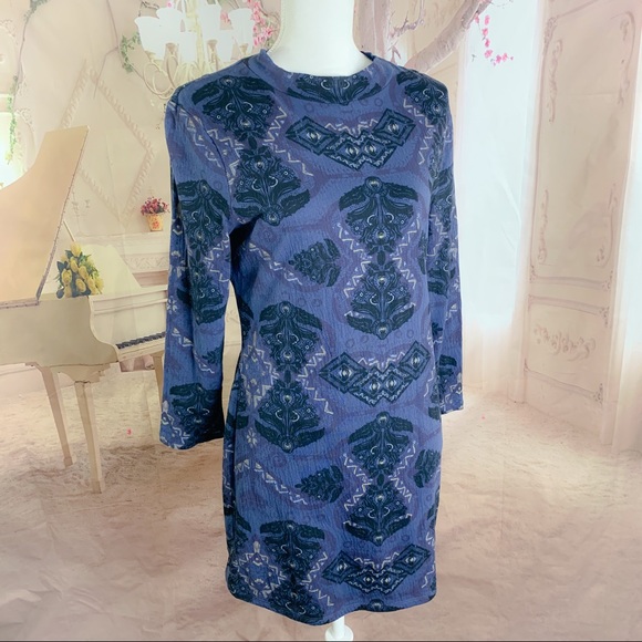 NEW Free People Midnight Bodycon Print dress - Picture 2 of 8